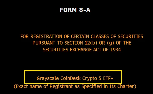灰度数字大盘基金GDLC将于周五启动交易，涵盖BTC、ETH等五种核心数字资产